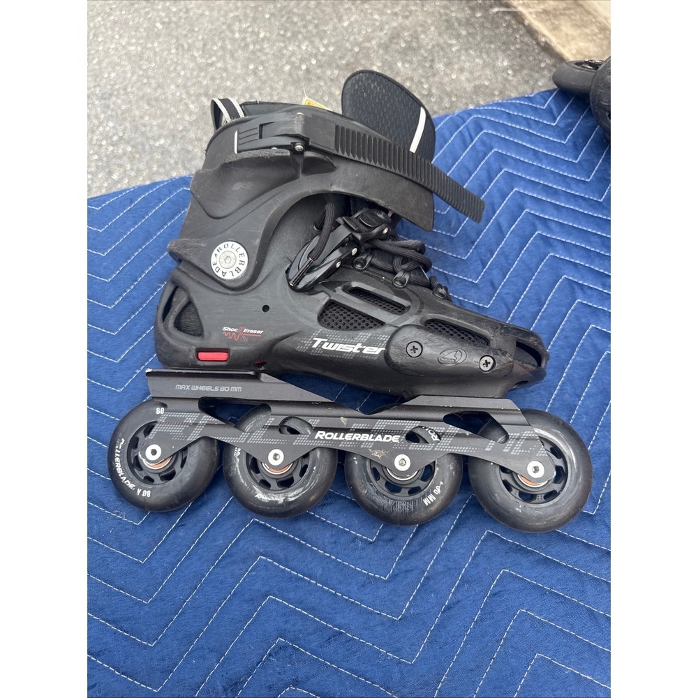 Rollerblade Twister Inline Skates Black 80mm Wheels Size EU 39 US Men 7 Women 8